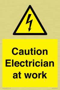 Caution Electrician at work